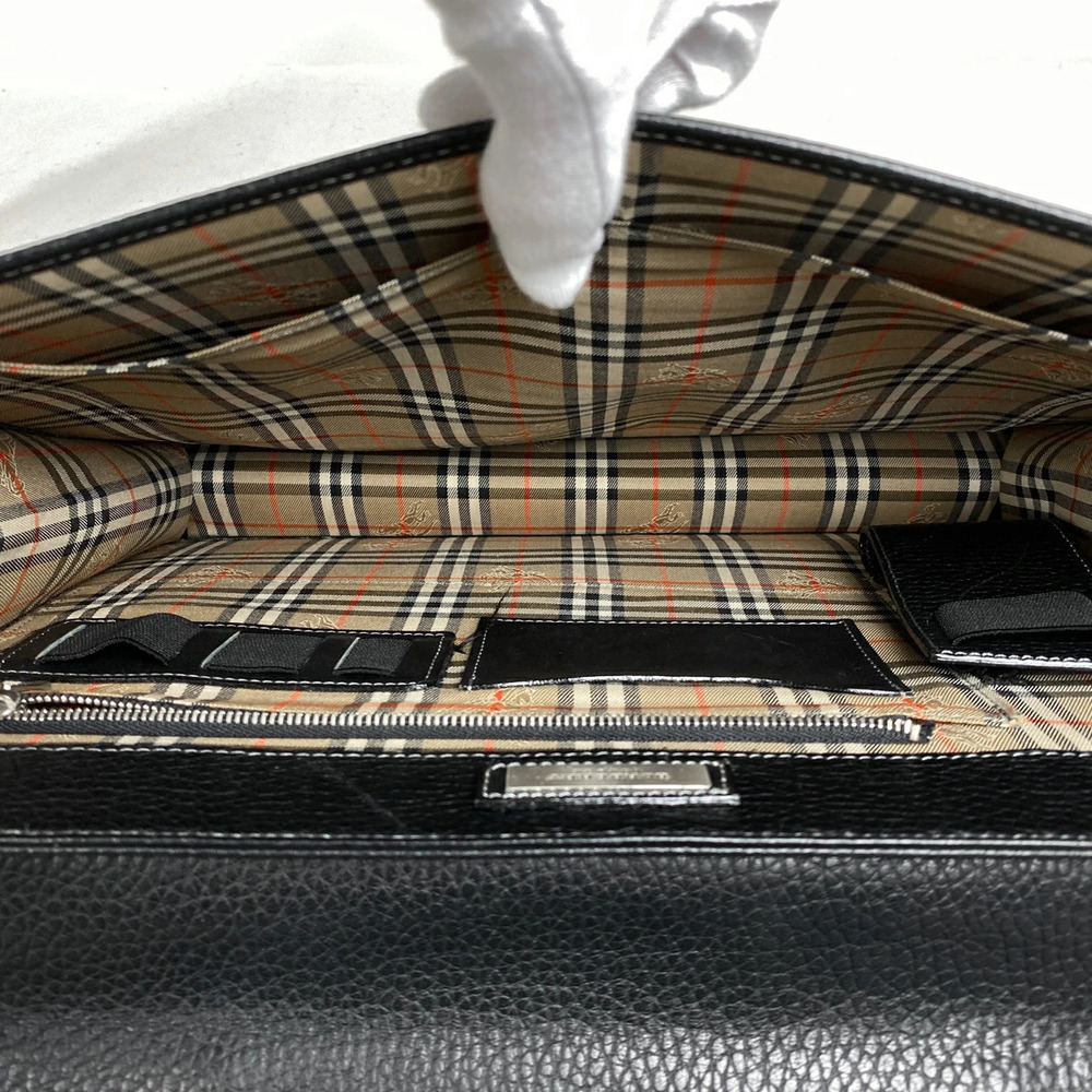 Burberry logo business bag shoulder handbag leather black - Picture 6 of 6